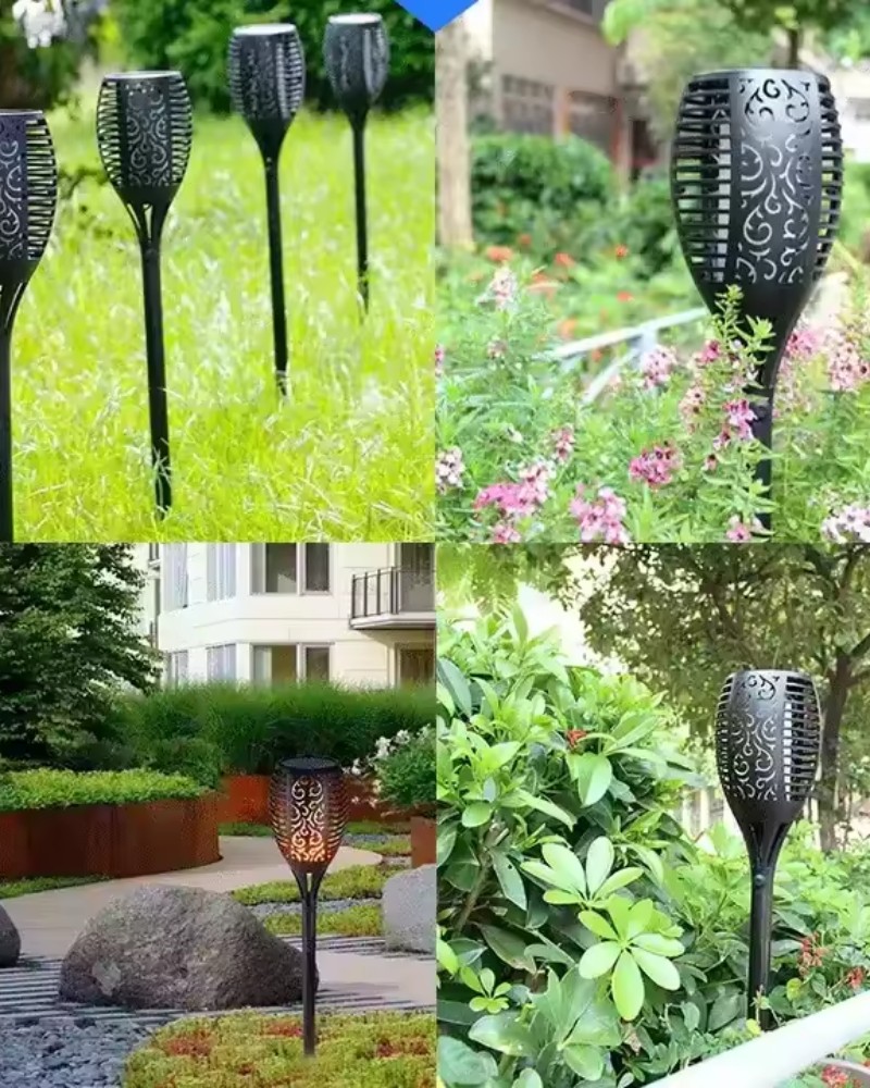 Lampa LED solarna płomień Lampa LED solarna płomień