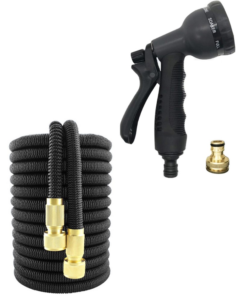 Wąż ogrodowy rozciągliwy 15m złączki pistolet hak