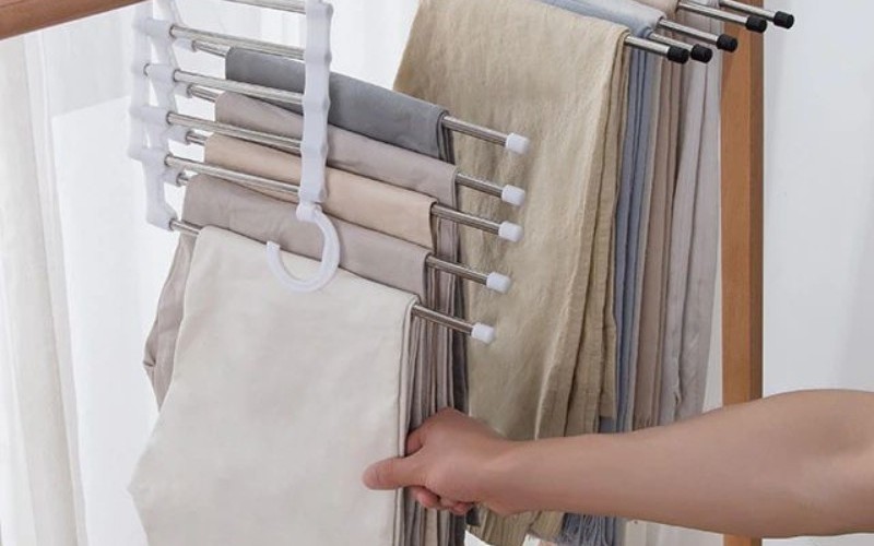 Wieszak na 5 par spodni