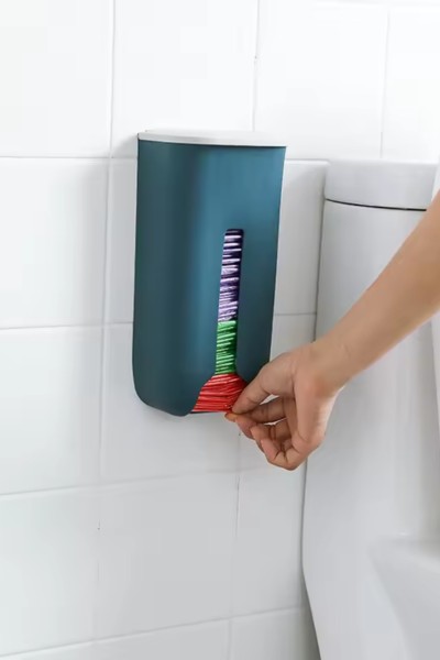 Pojemnik na reklamówki siatki torby organizer na worki kuchenny na ścianę