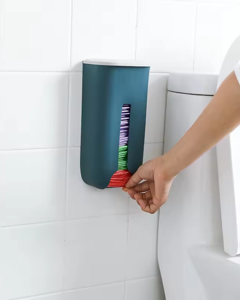 Pojemnik na reklamówki siatki torby organizer na worki kuchenny na ścianę