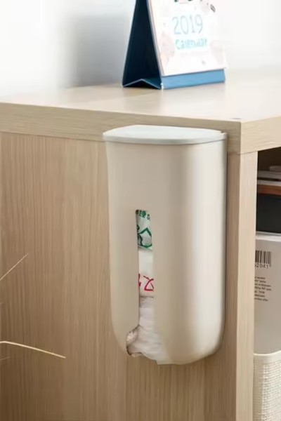 Pojemnik na reklamówki siatki torby organizer na worki kuchenny na ścianę