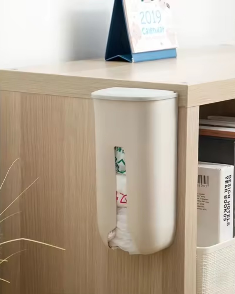 Pojemnik na reklamówki siatki torby organizer na worki kuchenny na ścianę