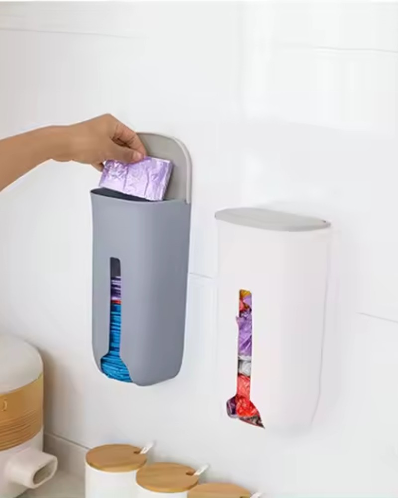 Pojemnik na reklamówki siatki torby organizer na worki kuchenny na ścianę