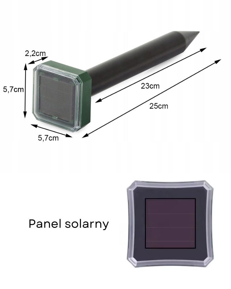 Odstraszacz solarny na krety gryzonie Odstraszacz solarny na krety gryzonie