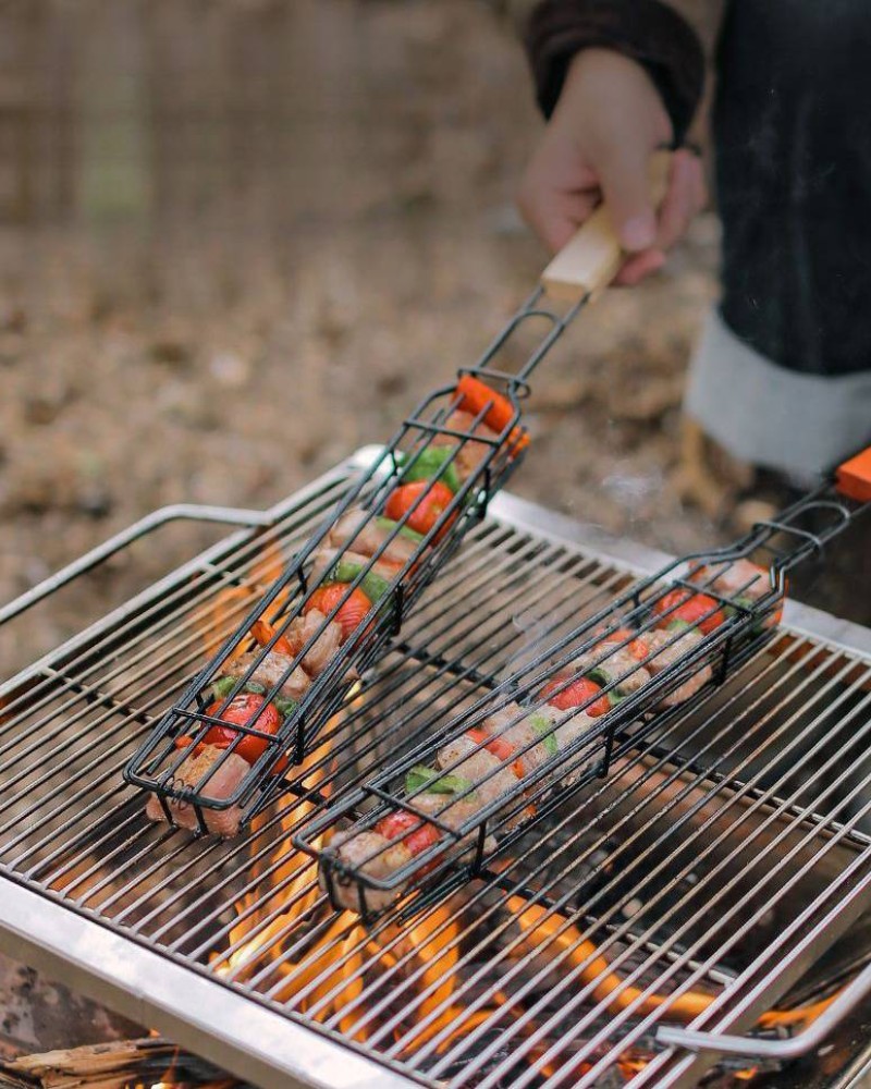 GRILL PRO Kosz do grillowania warzyw, mięs, szaszłyków stalowy 49cm