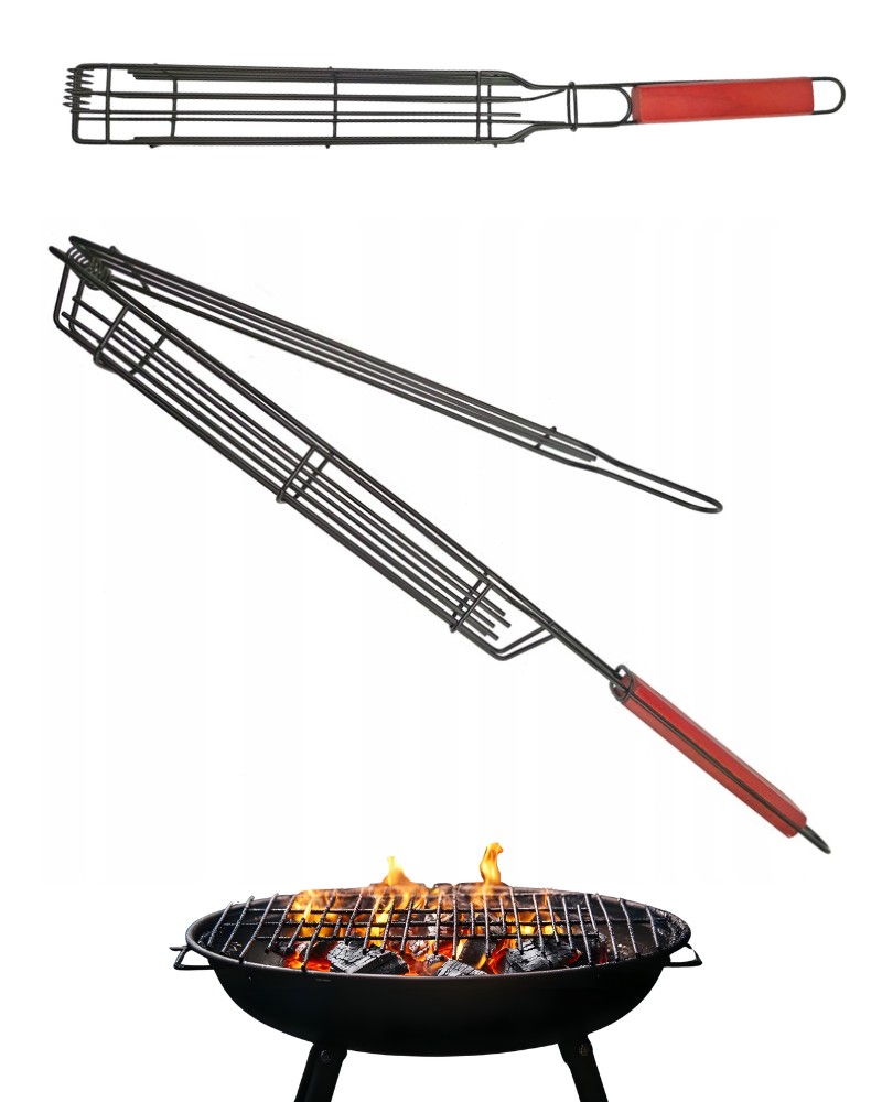 GRILL PRO Kosz do grillowania warzyw, mięs, szaszłyków stalowy 49cm