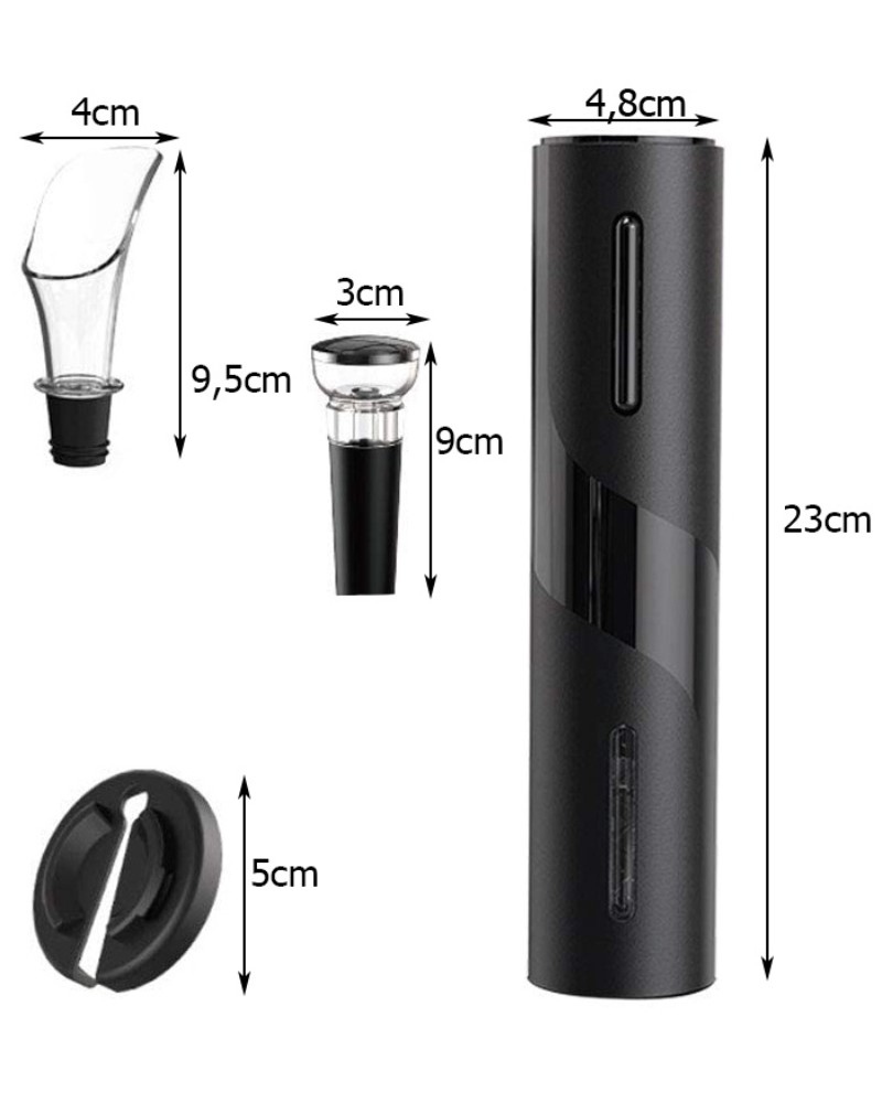 Elektryczny korkociąg automatyczny otwieracz do wina zestaw 4w1