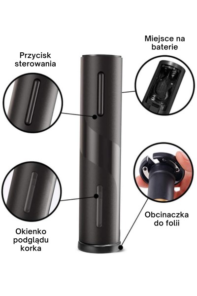 Elektryczny korkociąg automatyczny otwieracz do wina zestaw 4w1