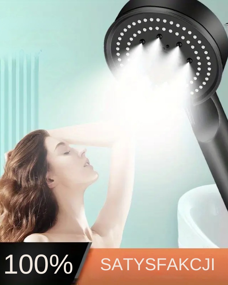 Słuchawka prysznicowa ShowerPro 2 czarna 5 funkcji natrysku