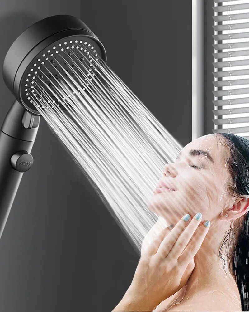 Słuchawka prysznicowa ShowerPro 2 czarna 5 funkcji natrysku