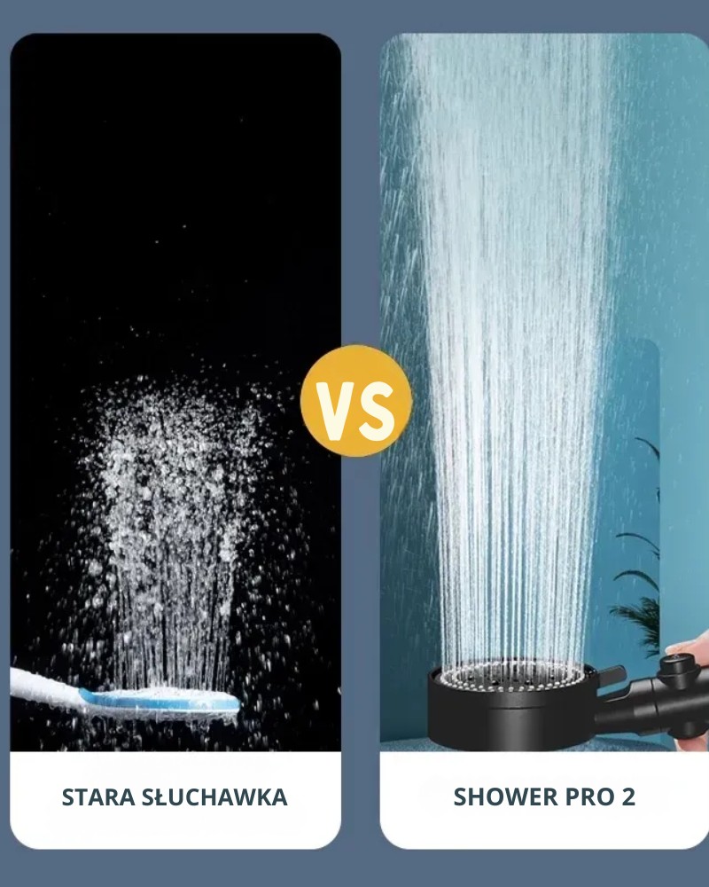 Słuchawka prysznicowa ShowerPro 2 czarna 5 funkcji natrysku