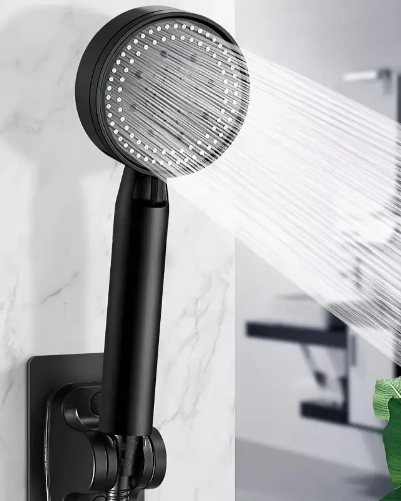 Słuchawka prysznicowa ShowerPro 2 czarna zestaw z wężem 5 funkcji natrysku