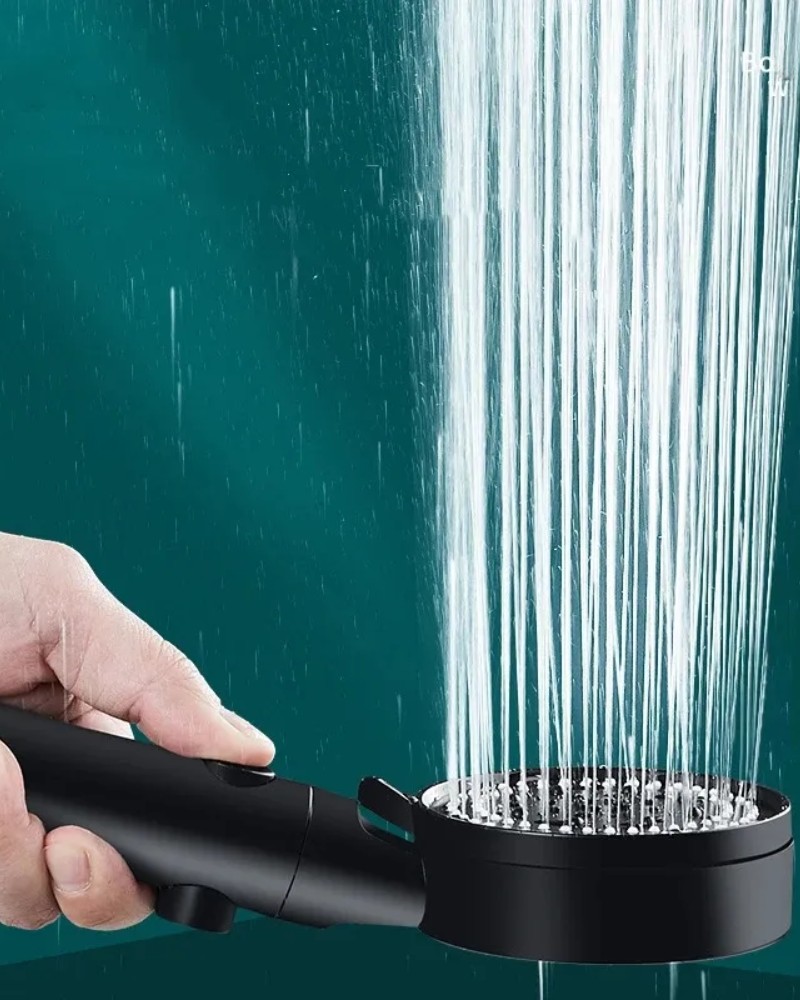 Słuchawka prysznicowa ShowerPro 2 czarna zestaw z wężem 5 funkcji natrysku