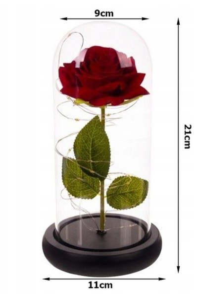 Wieczna róża w szkle LED świecąca Forever Love + pudełko