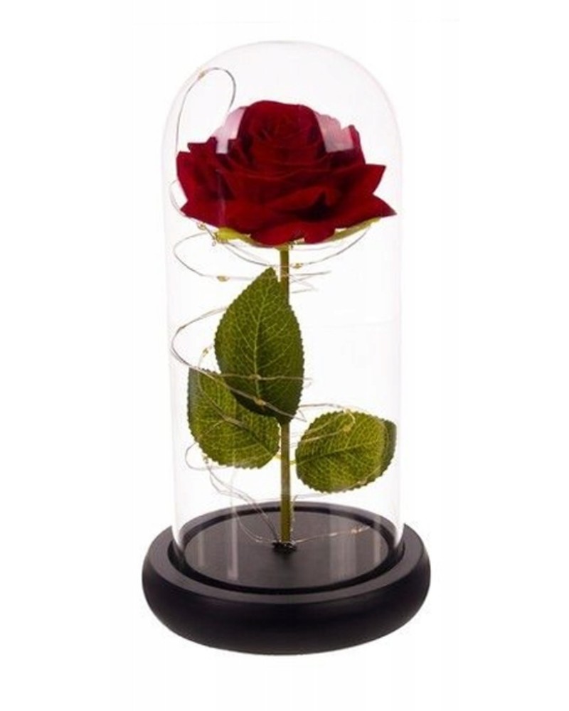 Wieczna róża w szkle LED świecąca Forever Love + pudełko