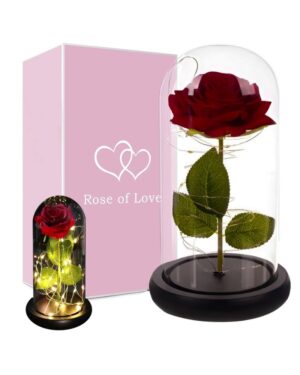 Wieczna róża w szkle LED świecąca Forever Love + pudełko Wieczna róża w szkle LED świecąca Forever Love + pudełko