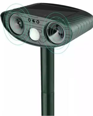 Odstraszacz solarny kretów na gryzonie kuny koty ptaki myszy szczury ultradźwięki czujnik ruchu