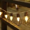 Lampki ogrodowe solarne żarówki girlanda loft 10LED Lampki ogrodowe solarne żarówki girlanda loft 10LED