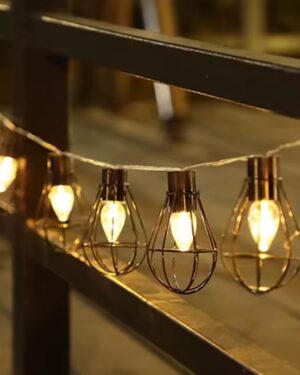 Lampki ogrodowe solarne żarówki girlanda loft 10LED