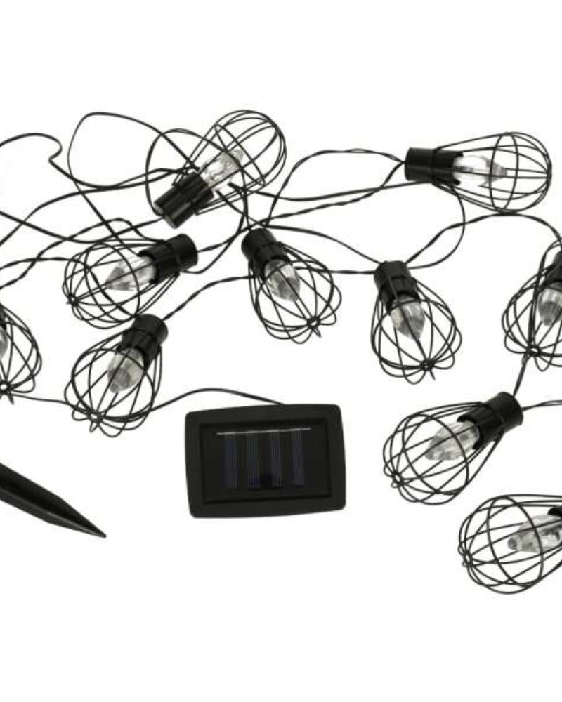 Lampki ogrodowe solarne żarówki girlanda loft 10LED Lampki ogrodowe solarne żarówki girlanda loft 10LED