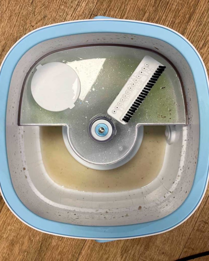 Mop obrotowy z wiadrem płaski rotacyjny czysta brudna woda wyciskacz