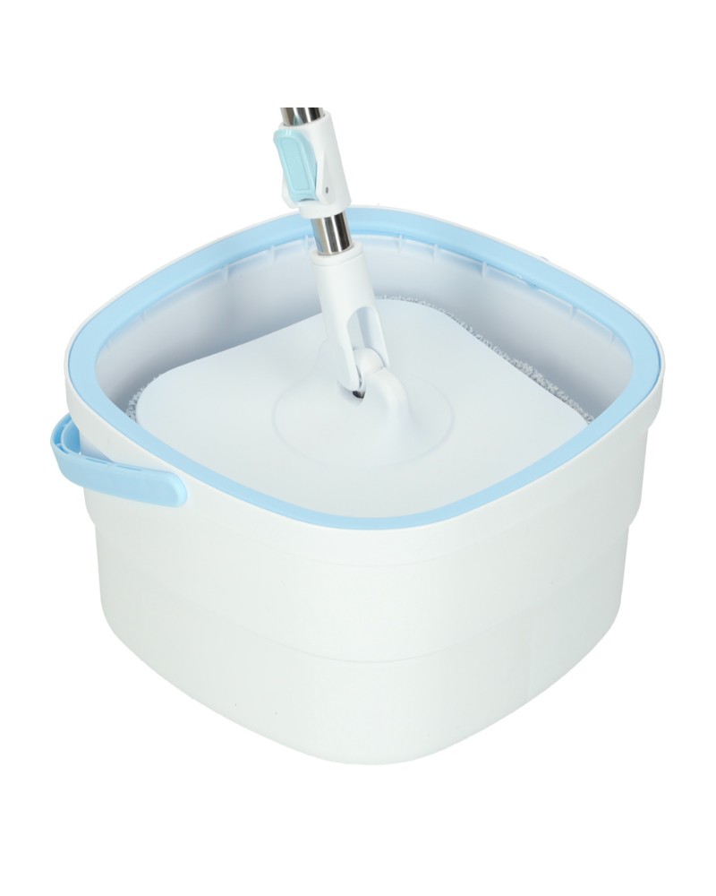 Mop obrotowy z wiadrem płaski rotacyjny czysta brudna woda wyciskacz