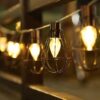 Lampki ogrodowe solarne żarówki girlanda loft 10LED Lampki ogrodowe solarne żarówki girlanda loft 10LED