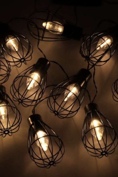 Lampki ogrodowe solarne żarówki girlanda loft 10LED