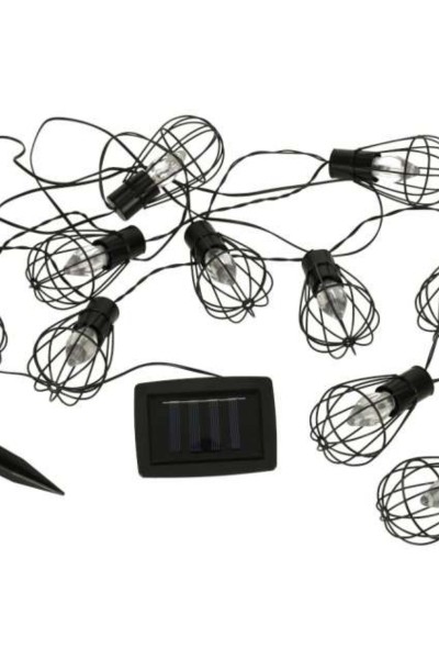 Lampki ogrodowe solarne żarówki girlanda loft 10LED