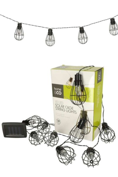 Lampki ogrodowe solarne żarówki girlanda loft 10LED