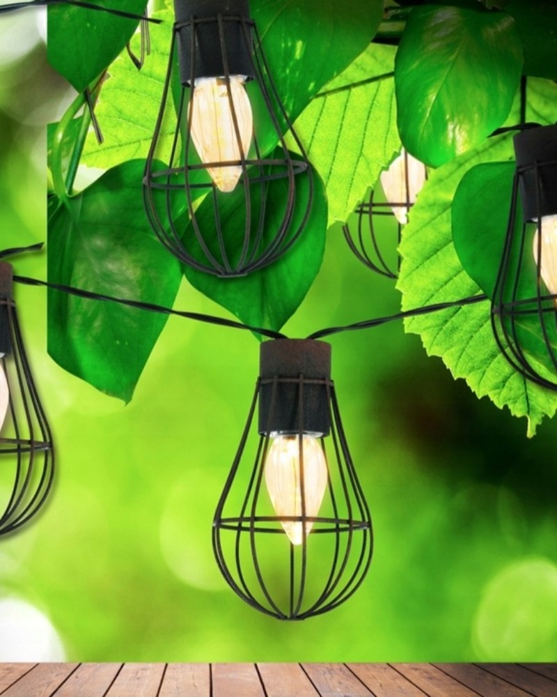 Lampki ogrodowe solarne żarówki girlanda loft 10LED Lampki ogrodowe solarne żarówki girlanda loft 10LED