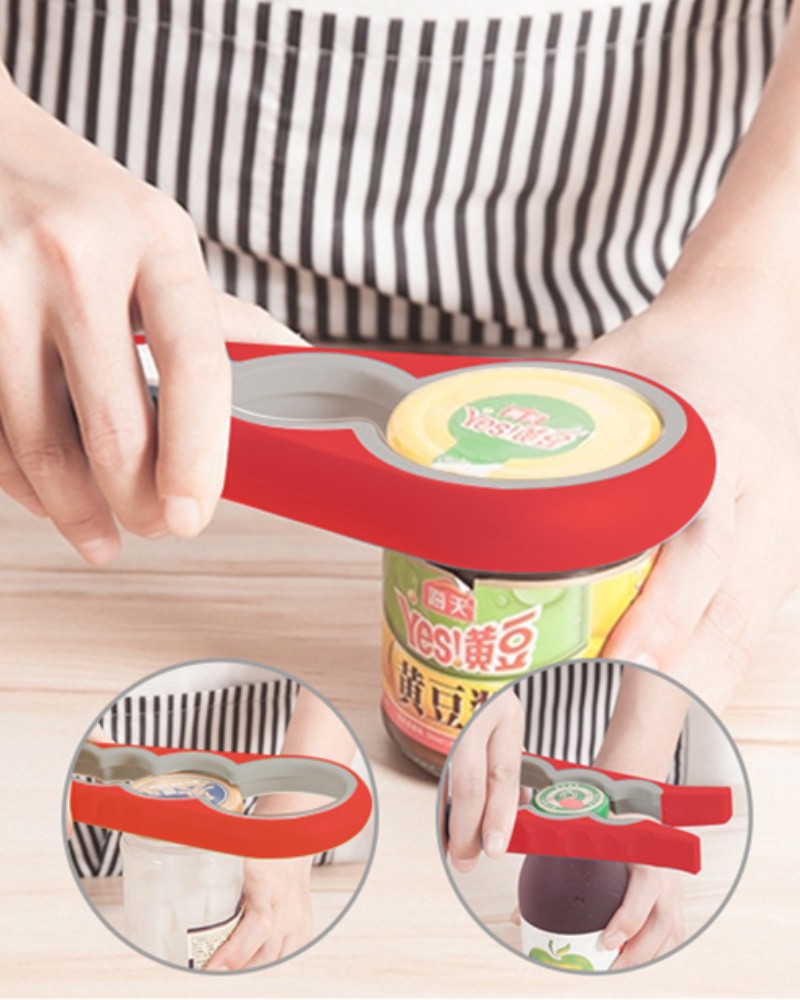 Otwieracz do słoików butelek nakrętek uniwersalny 4w1 Otwieracz do słoików butelek nakrętek uniwersalny 4w1