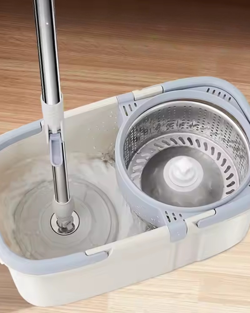 Mop obrotowy rotacyjny 360 spin turbo wiadro zestaw nakładka mikrofibra