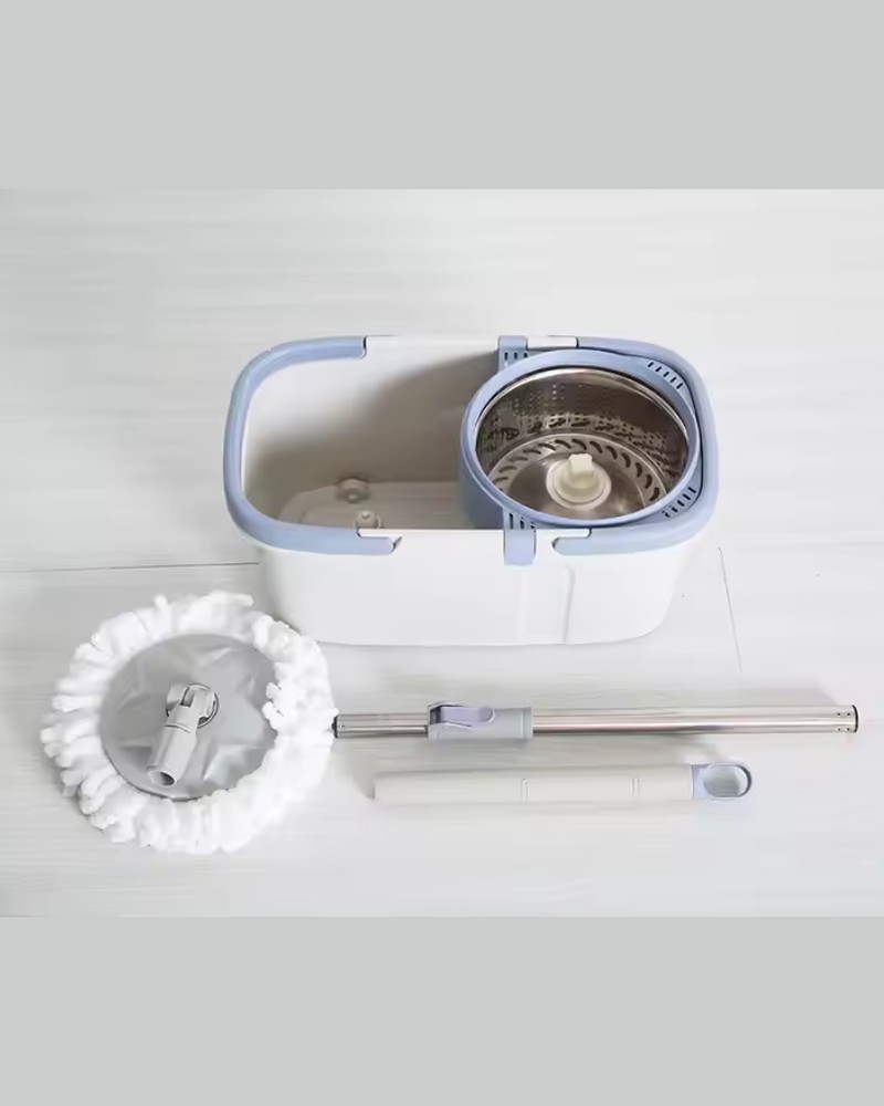 Mop obrotowy rotacyjny 360 spin turbo wiadro zestaw nakładka mikrofibra