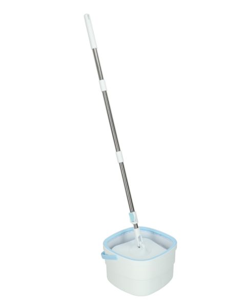 Mop obrotowy z wiadrem płaski rotacyjny czysta brudna woda wyciskacz